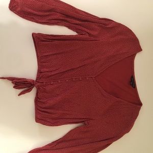 American Eagle Long Sleeve Crop Top